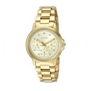 CITIZEN Women’s Eco-Drive Silhouette Crystal Gold-Tone Watch 34-36mm (Used)